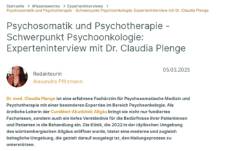 Schwerpunkt Psychoonkologie: Experteninterview mit Dr. Claudia Plenge